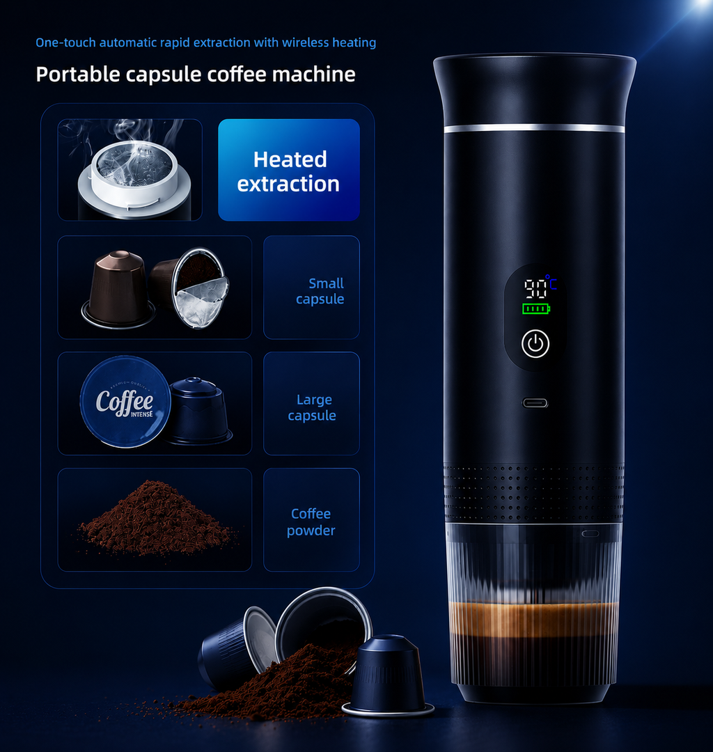 Portable Electric Espresso Coffee Machine with Pump Pressure