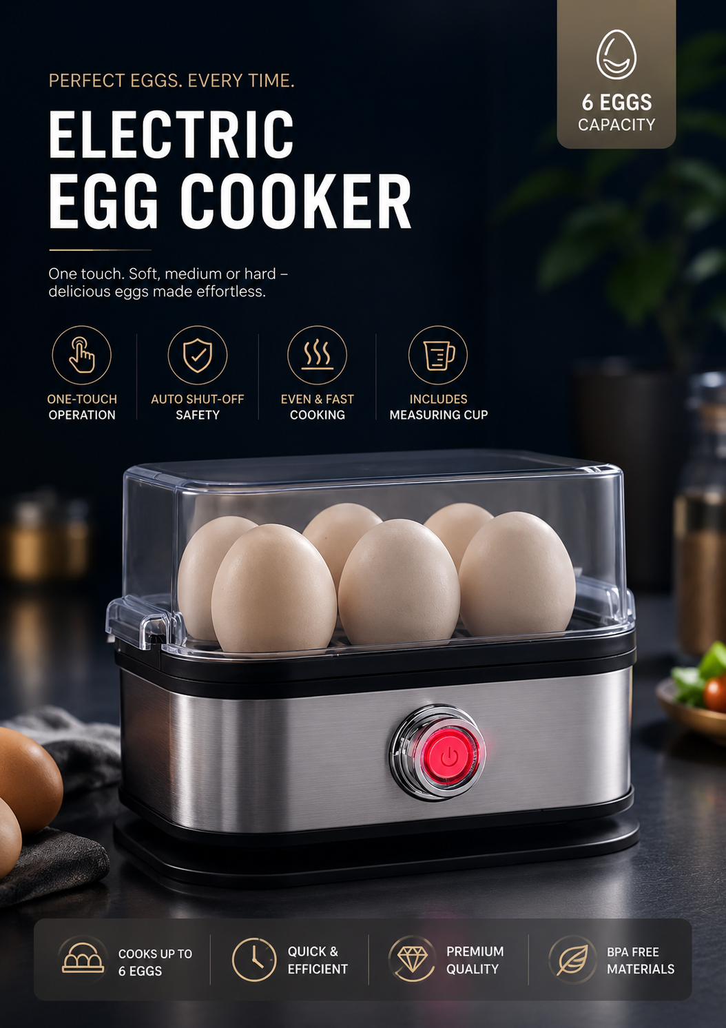 Stainless Steel Multi-Function Egg Boiler